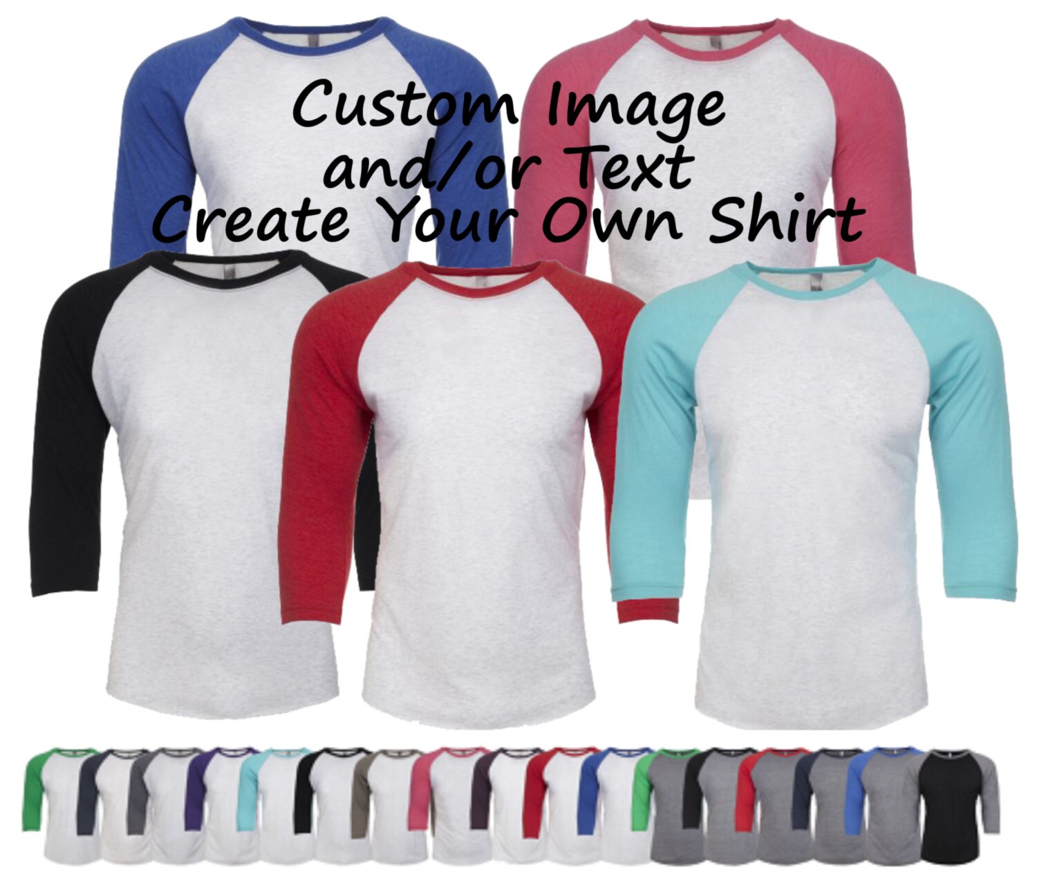 Custom Adult Unisex Raglan Shirt/ Custom Tshirt / Customized Etsy