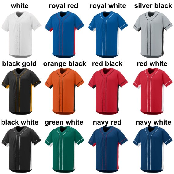 red black and white baseball jersey