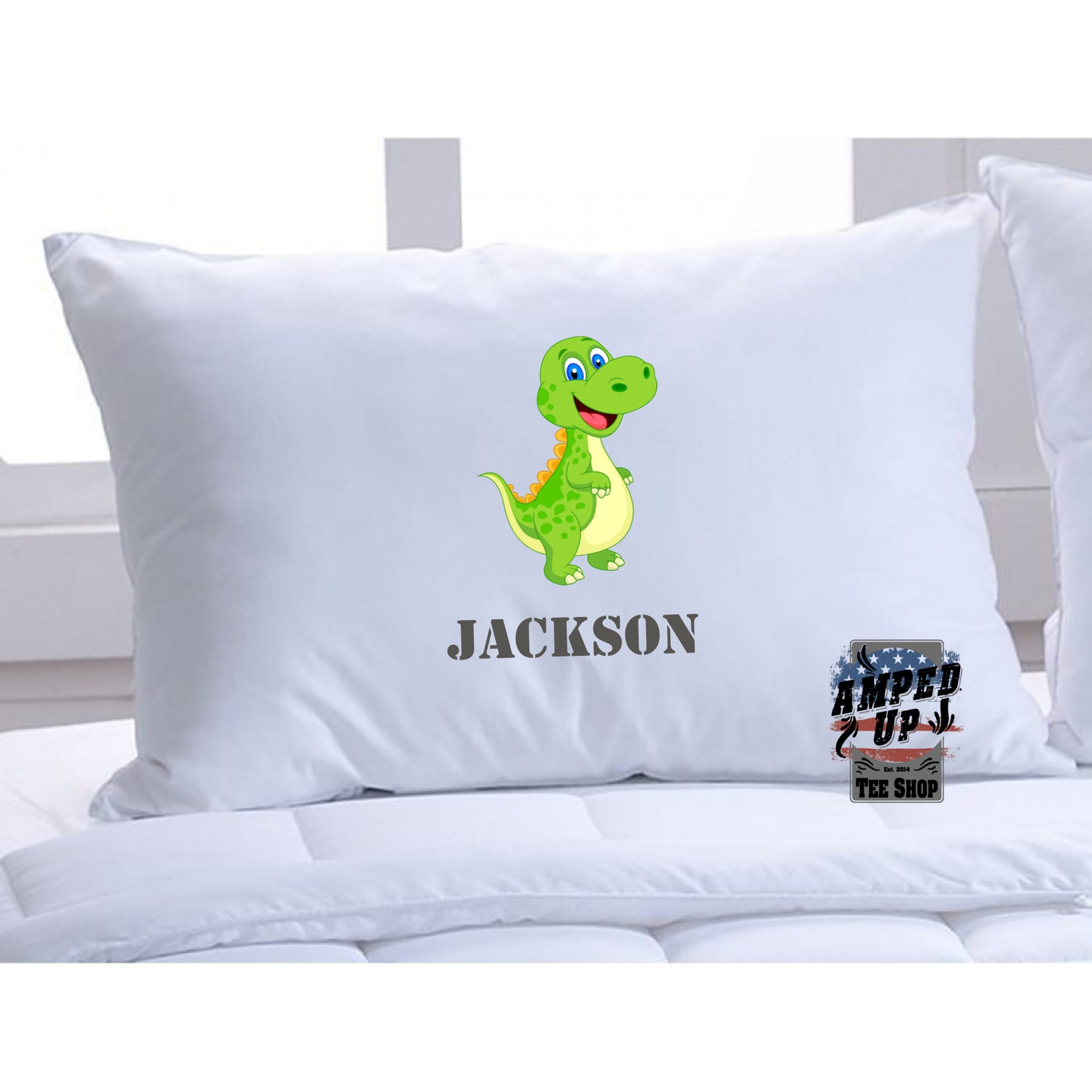 Personalized Dinosaur Pillow Case Kids Pillow Case Dinosaur Etsy Canada