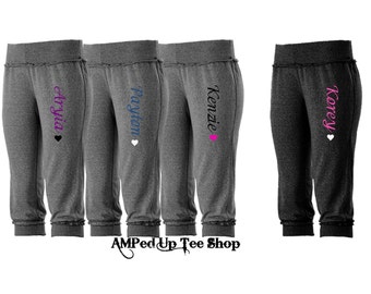 Bridesmaid Capris - Bridesmaid Pants, Bride Lounge Pants, Bridesmaid Lounge Pants, Bridal Party Pants