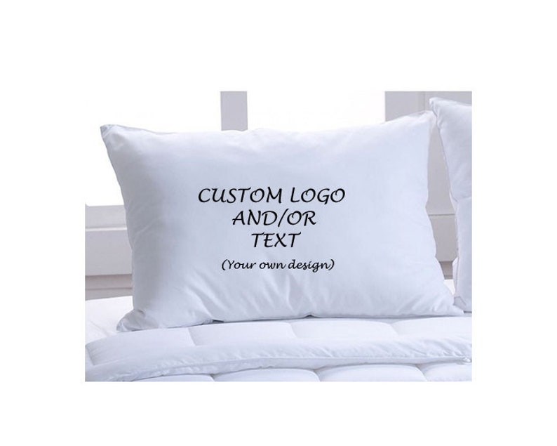Custom Pillow Case With Logo And/or Text Choose Your Font Etsy