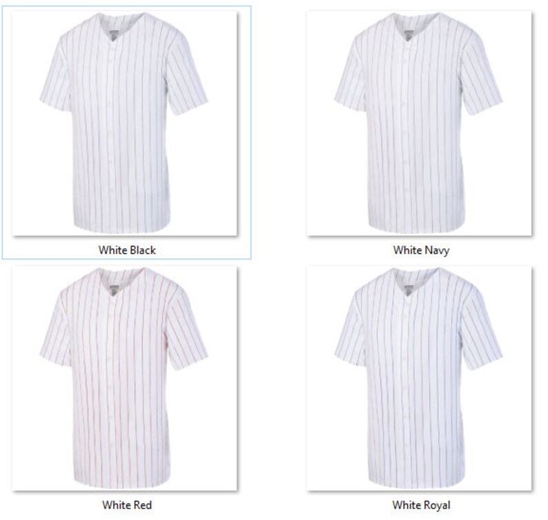 youth pinstripe baseball jersey