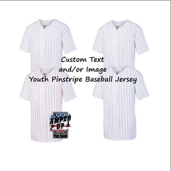 youth pinstripe baseball jersey