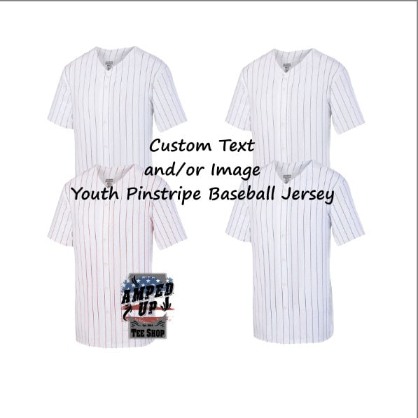 Custom Youth Pinstripe Baseball Jersey Baseball Jersey 