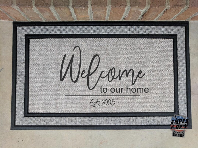 Welcome To Our Home Doormat Custom Doormat Personalized Etsy