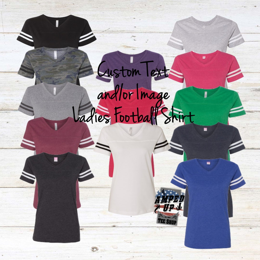 Custom Ladies Football Shirt Ladies Football Tee Custom Etsy