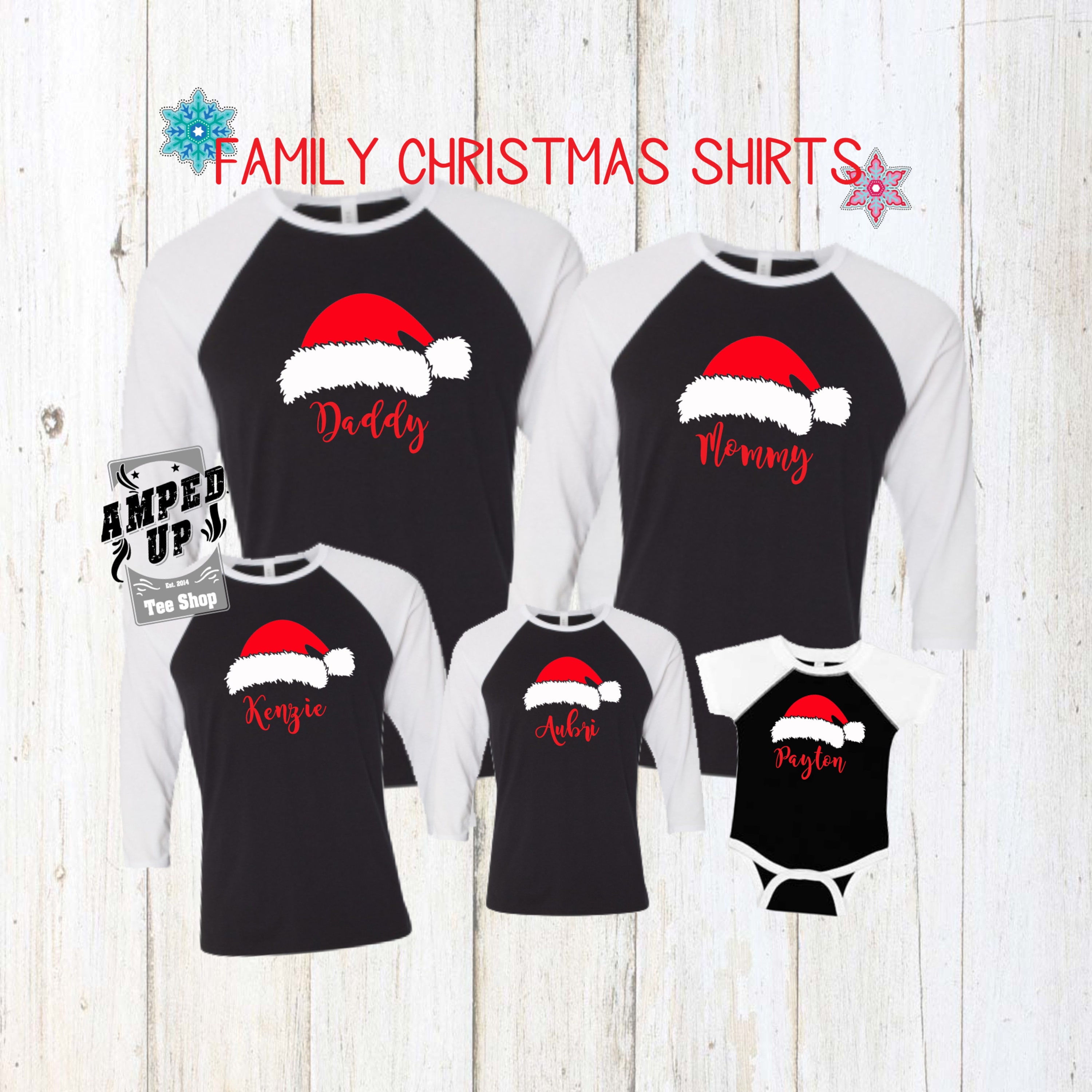 Family Christmas Shirts Christmas Shirts Santa Hat Shirts | Etsy