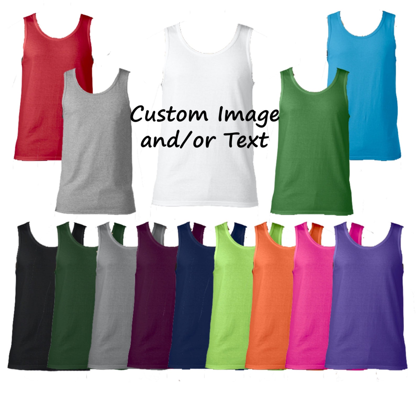 Custom Mens Tank Top/ Custom Tank / Customized Mens Tank Top / Etsy