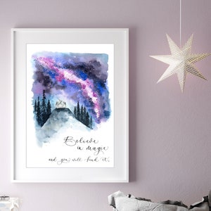 Believe in magic and you will find it, fine art print, wall art print, nursery art