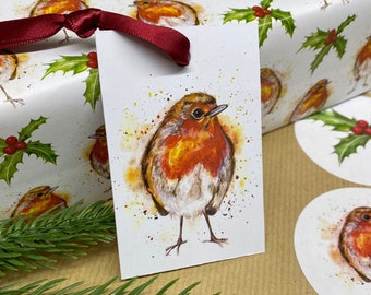 Robin gift tags