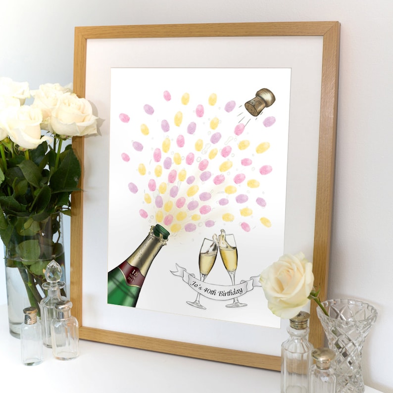 Champagne Celebration Fingerprint Artwork image 1