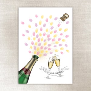 Champagne Celebration Fingerprint Artwork image 2