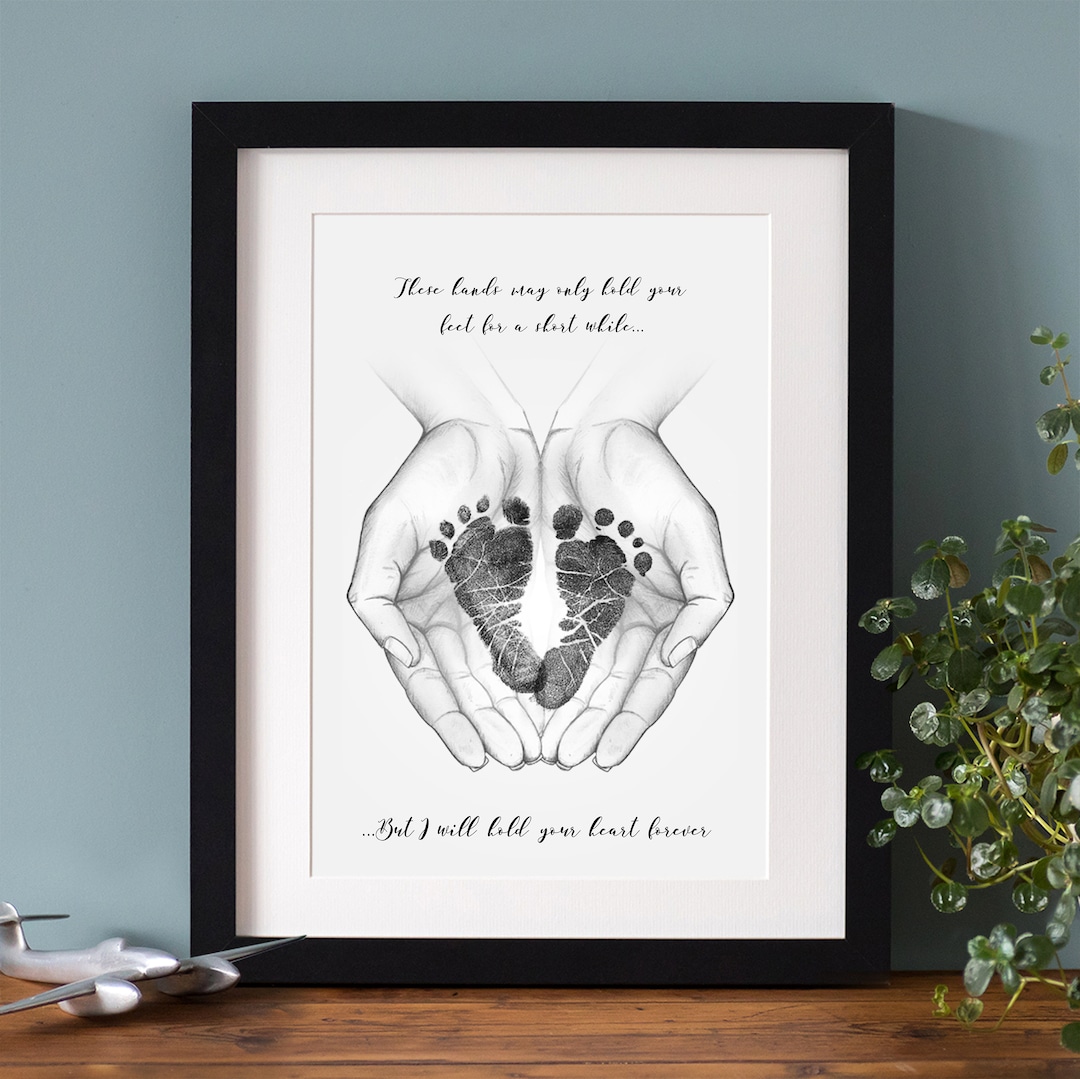 Baby Footprint Keepsake New Baby Gift Etsy