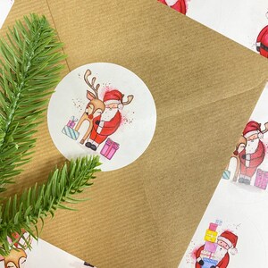 Lindos adesivos de Papai Noel, adesivos de Pai Natal