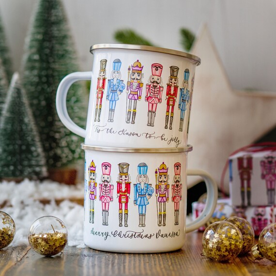 Personalised Christmas Nutcracker Enamel Mug Etsy UK