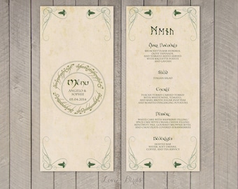 Lord Of The Rings Wedding Invitation Etsy