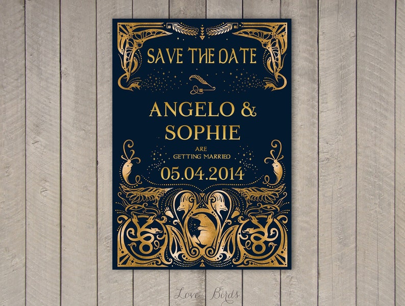 Wedding Invitation Fantastic Beasts And Where To Find Them Etsy