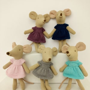 little sister mouse clothes dress for 4 inch 10cm dollhouse  mouse mice