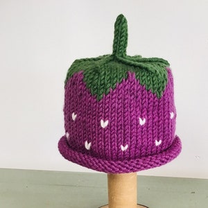 PLUM BERRY HAT all sizes from newborn to adult image 2