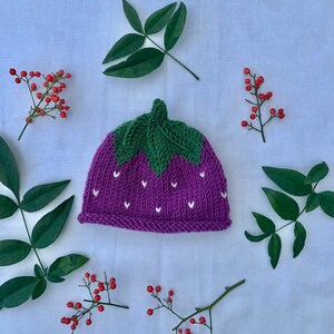 PLUM BERRY HAT all sizes from newborn to adult image 10