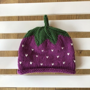 PLUM BERRY HAT all sizes from newborn to adult image 5