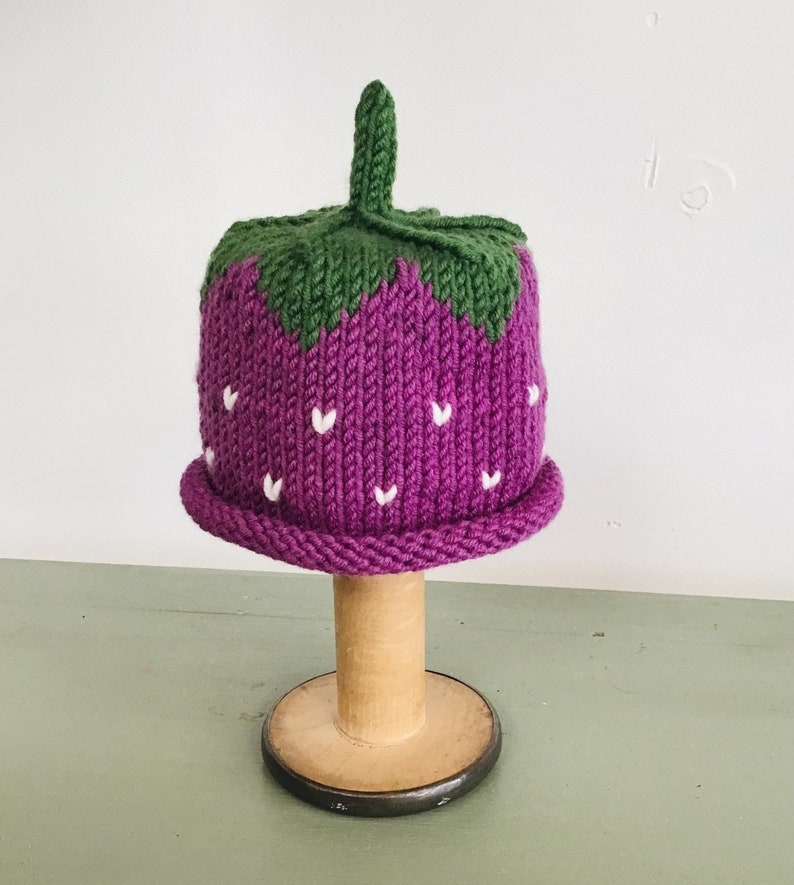 PLUM BERRY HAT all sizes from newborn to adult image 2