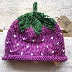 PLUM BERRY HAT all sizes from newborn to adult image 1