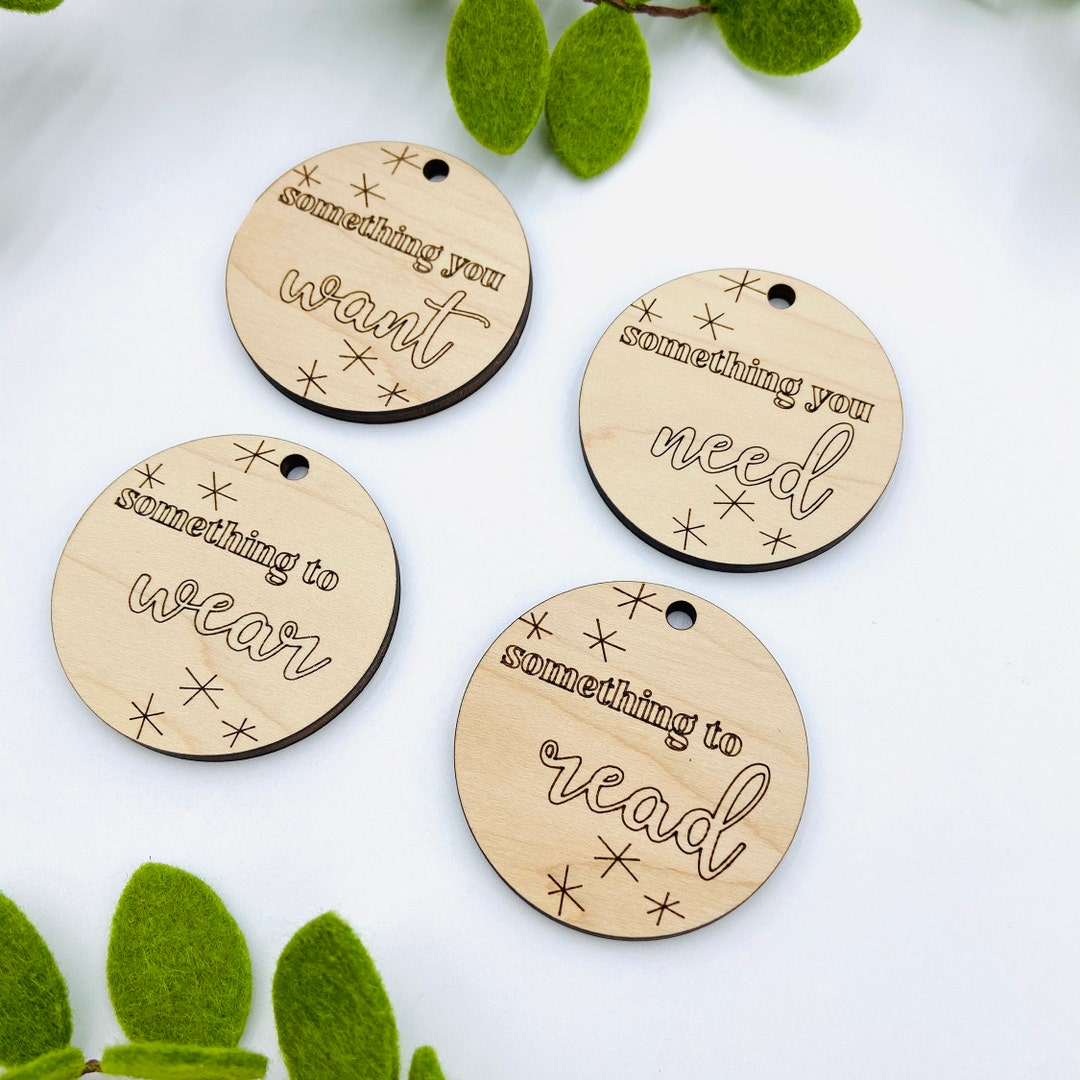 Laser Cut Gift Tags Something You Want/need Something to Etsy