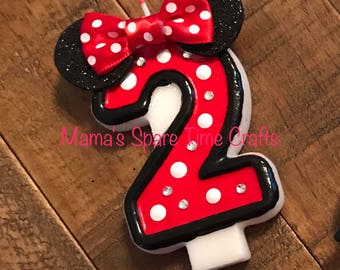 Minnie birthday candle