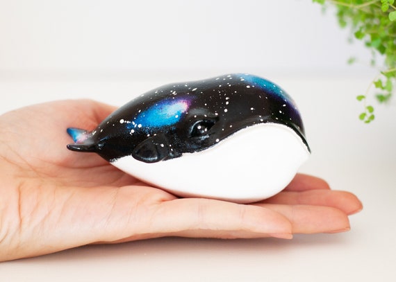 Funny collectible stuffed whale toy OOAK gift by artist small stuffed animal toy Miniature collectible animal toy for gift idea whale plush