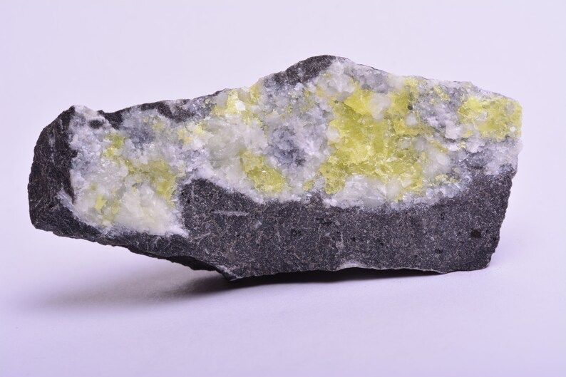 Irish NATIVE SULPHUR in LIMESTONE Crystals Specimen Mineral Etsy