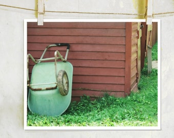 Wheelbarrow - Wheelbarrow Photography, Farm Photography, Farm House Decor, Film Photography, Carl Sandburg Home, Farm, National Parks