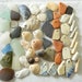 54 Top drilled sea glass,slate, shell pieces and pottery mix 2mm holes for craft