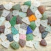 50 small sea glass drilled pieces, centre drilled, 2 and 3 mm holes, beads, craft making