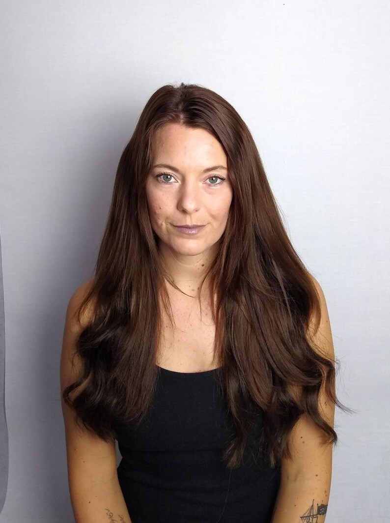 Human hair extensions one piece clip in choose colour 100g Etsy