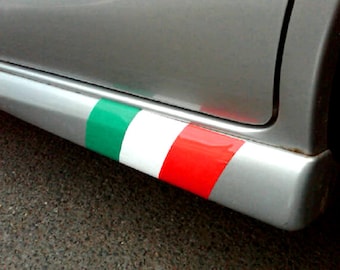 Italian Flag Car Decal, Side skirt Vinyl Stickers