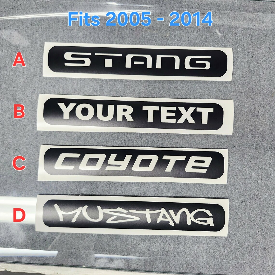 2005 Text Custom 3rd Brake Light DECAL Custom Text Compatible With Ford Mustang ...