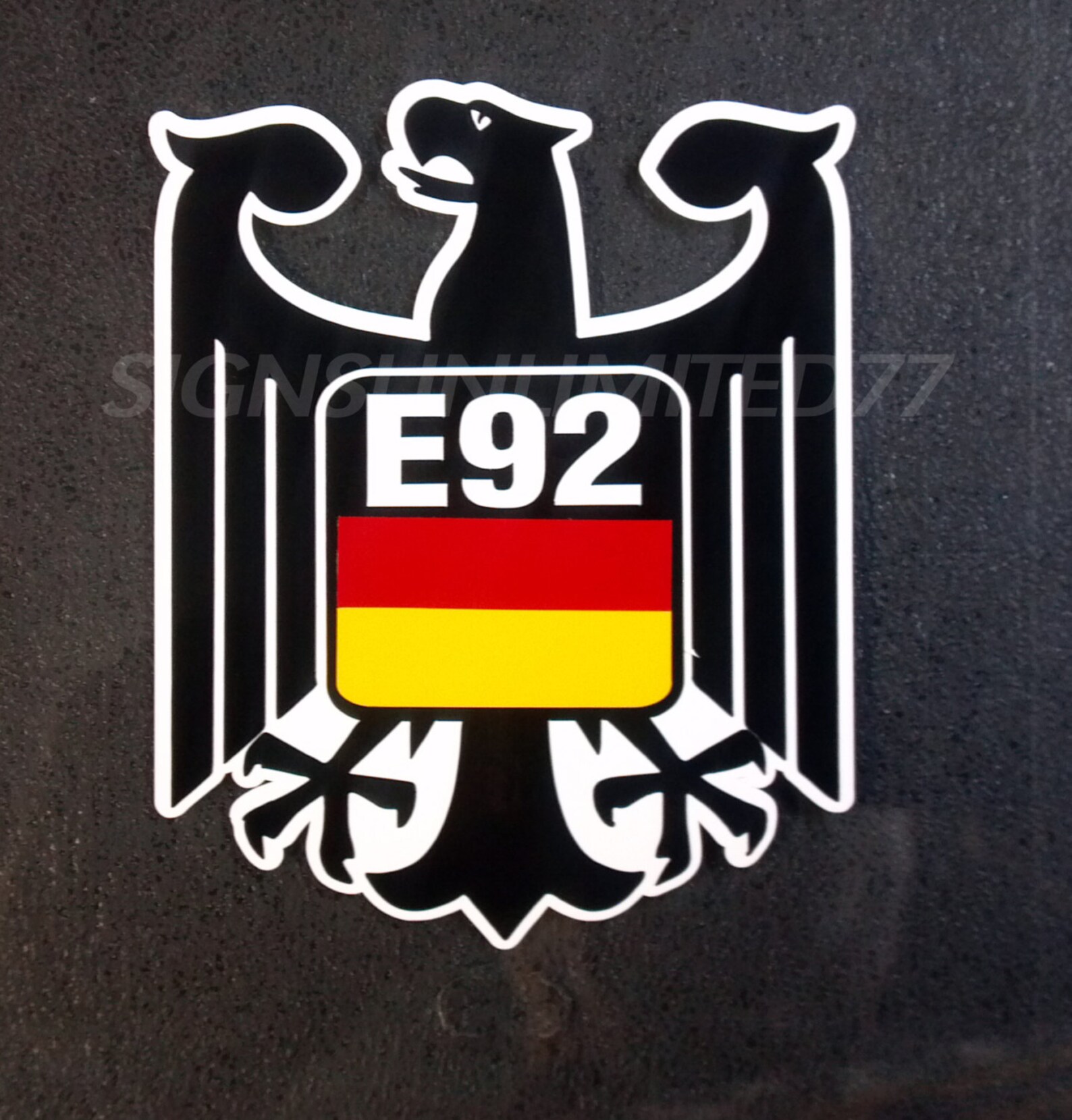German eagle crest Germany flag decal for any car Etsy