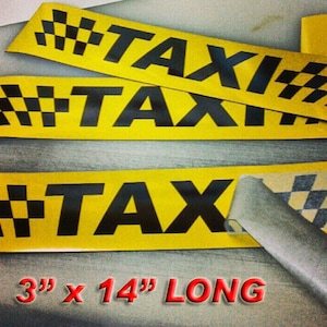 Letrero magnético de taxi que obtienes 4. Se adapta a cualquier vehículo. Letreros de vinilo para servicio de automóviles Amarillo y Negro