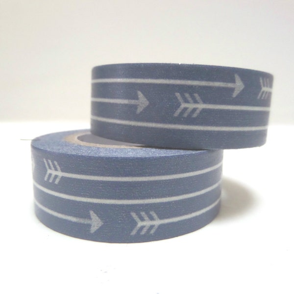 Washi Tape. Blue with Arrows.  Deco Tape. Japanese Masking Tape.