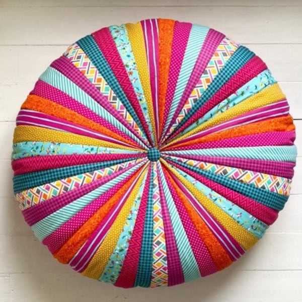 PDF DIGITAL DOWNLOAD Round Floor Cushion Sewing Pattern