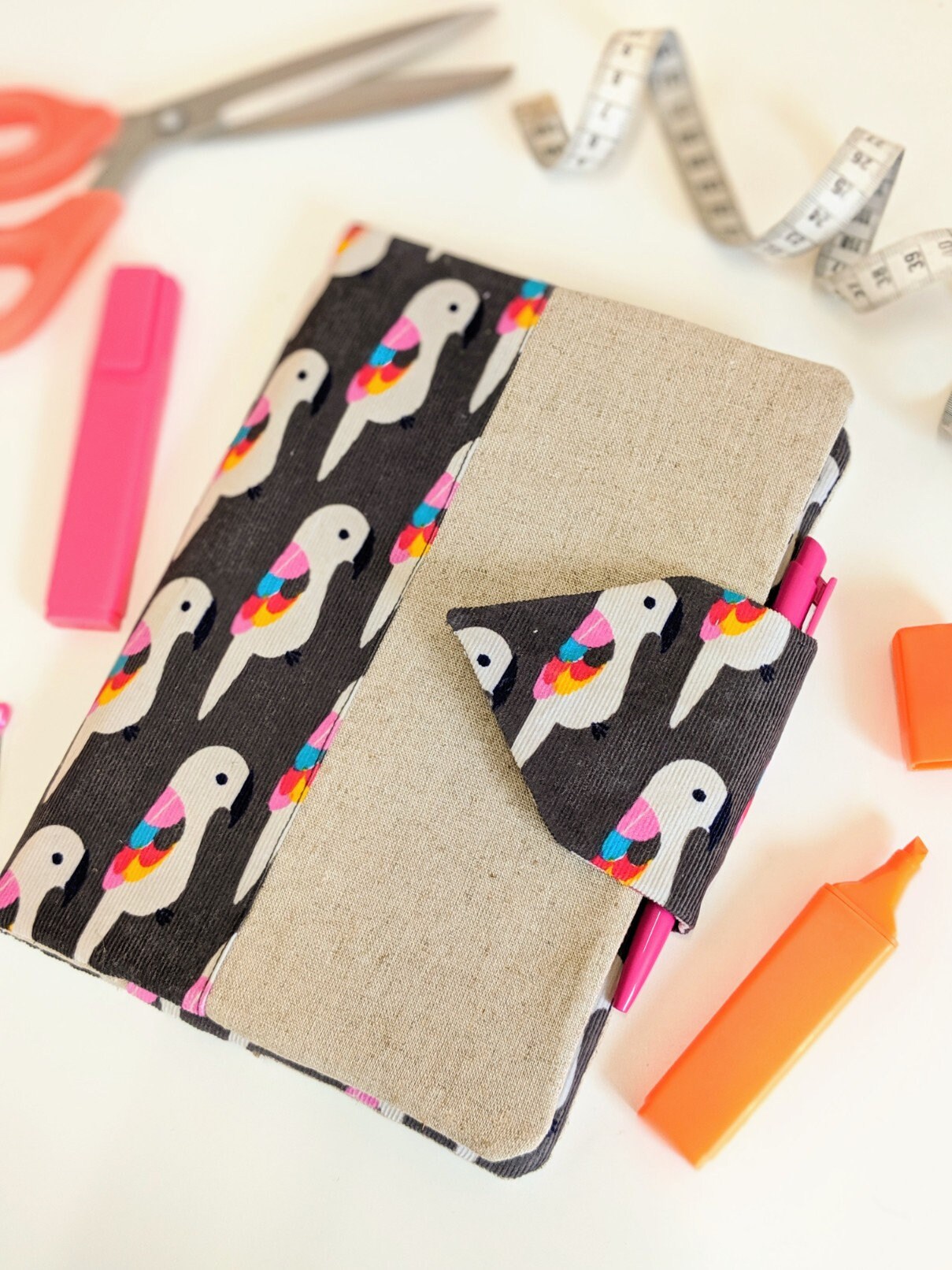 Notepad Cover Pattern PDF DIGITAL DOWNLOAD A5 Notepad Cover With Clasp and Pockets Sewing ...