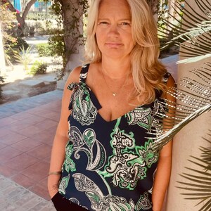 PDF DIGITAL DOWNLOAD Camille Cami Top with optional ties Sewing Pattern