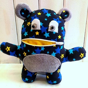 PDF DIGITAL DOWNLOAD Bedtime worry monster sewing pattern