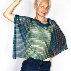 Nowe letnie poncza - ubrania w stylu boho chic - lniane białe dzianiny - żółta peleryna - lniane damskie boho - ponczo dzianinowe lniane otulacz