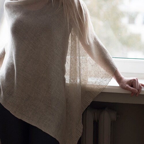 Summer Ponchos women pure linen camel poncho Linen grey beige knitted scarf white Cape Top Wedding Summer Womens Boho women poncho Gifts