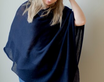Wool Poncho Navy Blue Poncho Navy Blue Coat Women s Coat