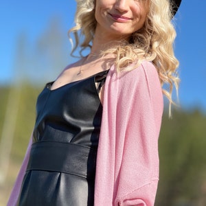 Cashmere jacket pink , cardigan cashmere , cashmere sweater, hooded sweater, cashmere cardigan women, long cardigan