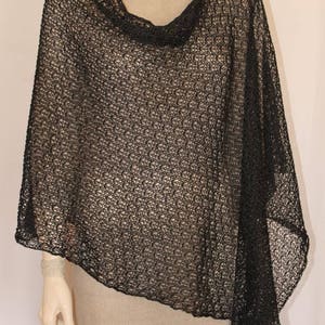 Women&#39;s poncho, black poncho scarf,linen poncho black cape black sweater knit poncho linen poncho spring poncho