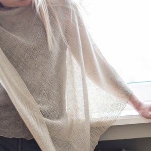 Summer Ponchos women pure linen camel poncho Linen grey beige knitted scarf white Cape Top Wedding Summer Womens Boho women poncho Gifts image 4